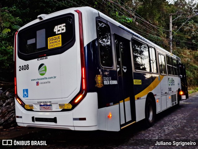 Viação Elite 2408 na cidade de Volta Redonda, Rio de Janeiro, Brasil, por Juliano Sgrigneiro. Número da foto: #13291579.