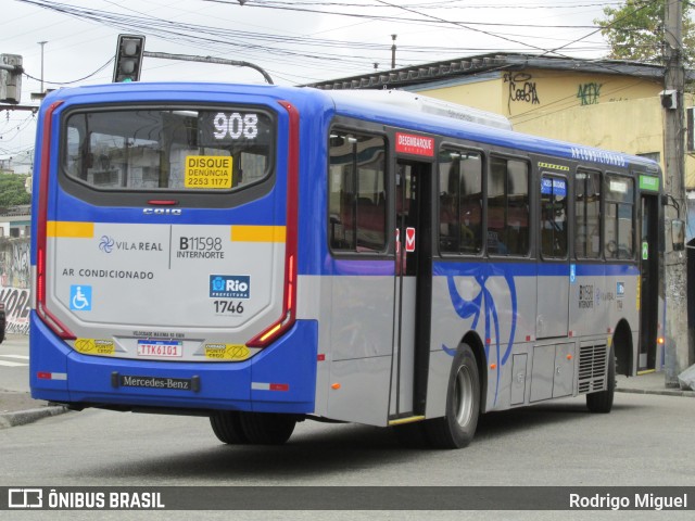Viação Vila Real B11598 na cidade de Rio de Janeiro, Rio de Janeiro, Brasil, por Rodrigo Miguel. Número da foto: #13291879.