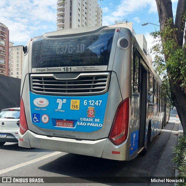 Viação Grajaú S.A. 6 1247 na cidade de São Paulo, São Paulo, Brasil, por Michel Nowacki. Número da foto: #13292620.
