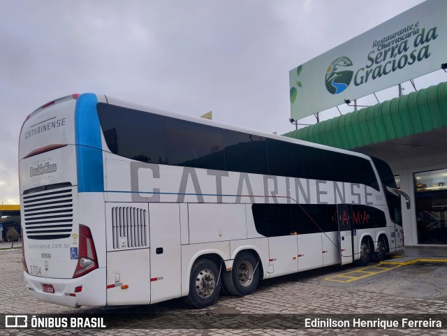 Auto Viação Catarinense 3704 na cidade de Garuva, Santa Catarina, Brasil, por Edinilson Henrique Ferreira. Número da foto: #13291264.