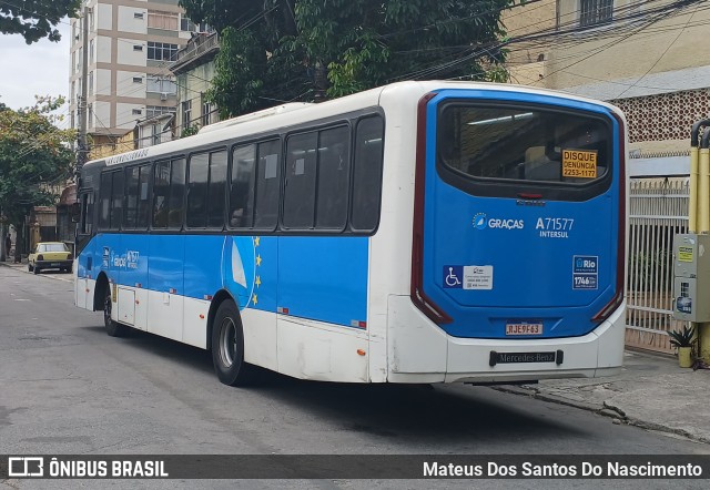 Viação Nossa Senhora das Graças A71577 na cidade de Rio de Janeiro, Rio de Janeiro, Brasil, por Mateus Dos Santos Do Nascimento. Número da foto: #13295113.
