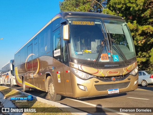 Viação Giratur 3210 na cidade de Caxias do Sul, Rio Grande do Sul, Brasil, por Emerson Dorneles. Número da foto: #13294016.