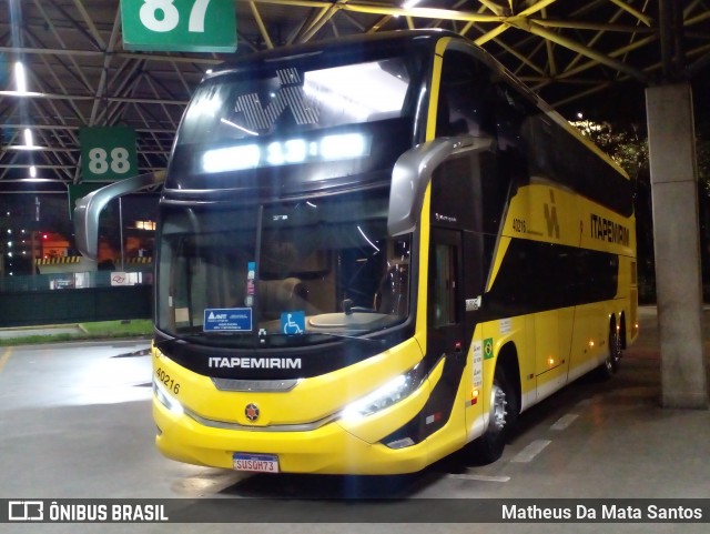 Viação Nova Itapemirim 40216 na cidade de São Paulo, São Paulo, Brasil, por Matheus Da Mata Santos. Número da foto: #13295724.
