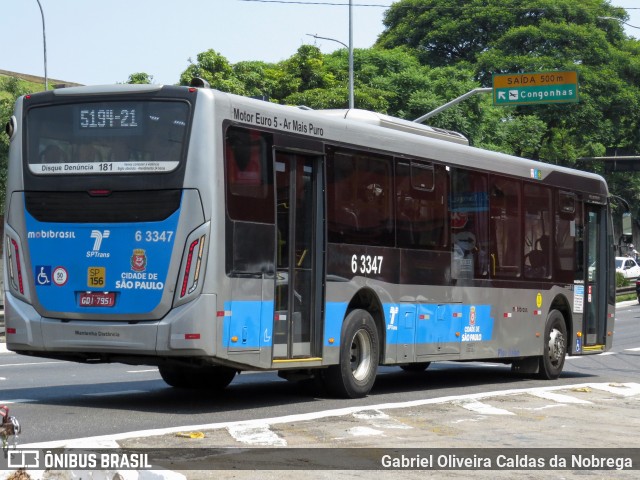 Viação Paratodos > São Jorge > Metropolitana São Paulo > Mobibrasil 6 3347 na cidade de São Paulo, São Paulo, Brasil, por Gabriel Oliveira Caldas da Nobrega. Número da foto: #13295561.