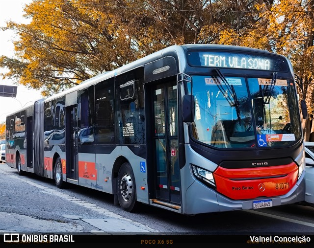 TRANSPPASS - Transporte de Passageiros 8 1071 na cidade de São Paulo, São Paulo, Brasil, por Valnei Conceição. Número da foto: #13296006.