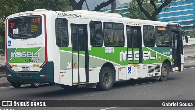 Transportes Mageli RJ 167.007 na cidade de Rio de Janeiro, Rio de Janeiro, Brasil, por Gabriel Sousa. Número da foto: #13294657.