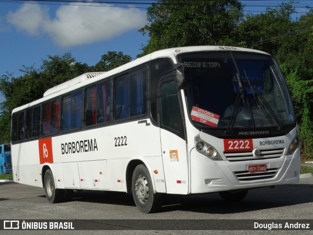 Borborema Imperial Transportes 2222 na cidade de Recife, Pernambuco, Brasil, por Douglas Andrez. Número da foto: #13295742.