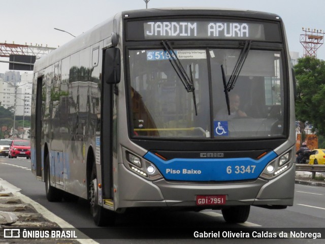Viação Paratodos > São Jorge > Metropolitana São Paulo > Mobibrasil 6 3347 na cidade de São Paulo, São Paulo, Brasil, por Gabriel Oliveira Caldas da Nobrega. Número da foto: #13295566.