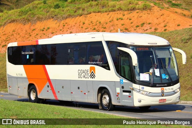 Viação Cidade do Aço RJ 174.180 na cidade de Aparecida, São Paulo, Brasil, por Paulo Henrique Pereira Borges. Número da foto: #13296232.