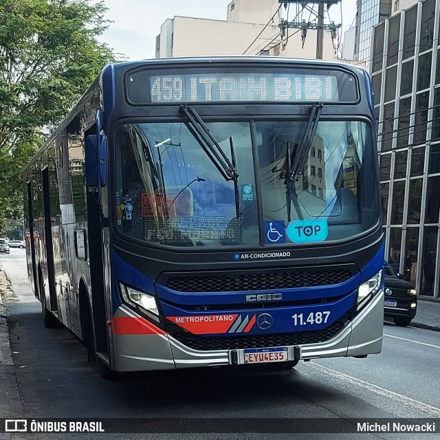 Viação Pirajuçara 11.487 na cidade de São Paulo, São Paulo, Brasil, por Michel Nowacki. Número da foto: #13295497.