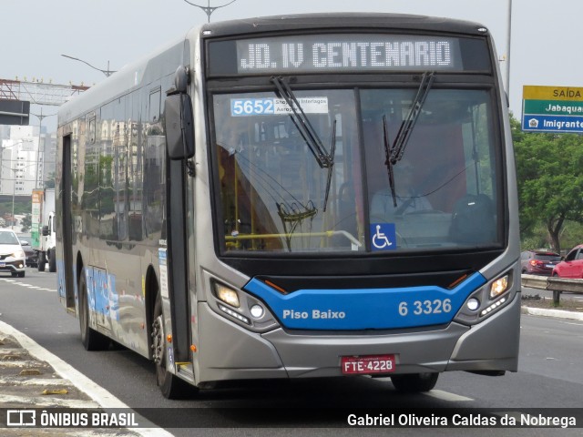 Viação Paratodos > São Jorge > Metropolitana São Paulo > Mobibrasil 6 3326 na cidade de São Paulo, São Paulo, Brasil, por Gabriel Oliveira Caldas da Nobrega. Número da foto: #13293868.
