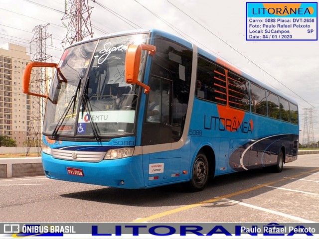 Litorânea Transportes Coletivos 5088 na cidade de São José dos Campos, São Paulo, Brasil, por Paulo Rafael Peixoto. Número da foto: #13294162.