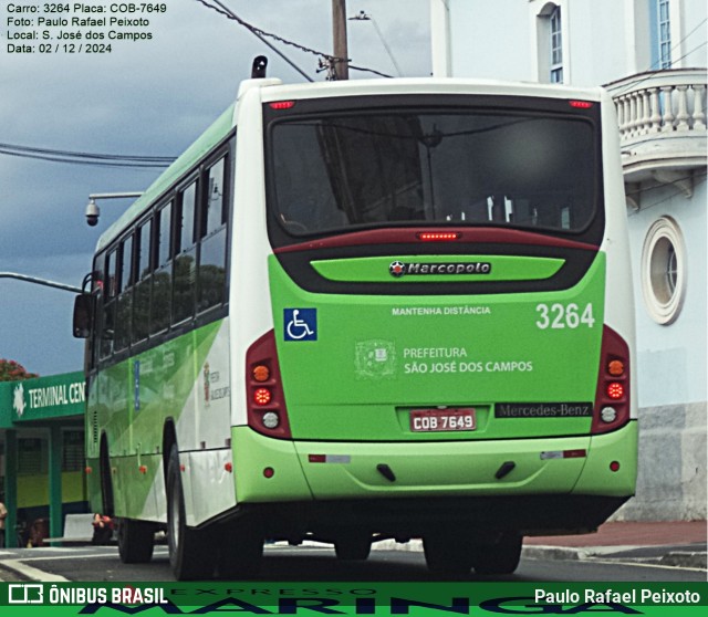 Expresso Maringá São José dos Campos 3264 na cidade de São José dos Campos, São Paulo, Brasil, por Paulo Rafael Peixoto. Número da foto: #13295906.