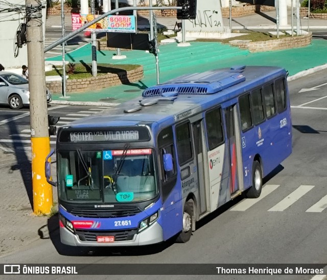 BB Transportes e Turismo 27.651 na cidade de Osasco, São Paulo, Brasil, por Thomas Henrique de Moraes. Número da foto: #13294853.