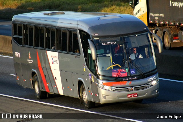 Empresa de Ônibus Pássaro Marron 90612 na cidade de Canas, São Paulo, Brasil, por João Felipe. Número da foto: #13295176.