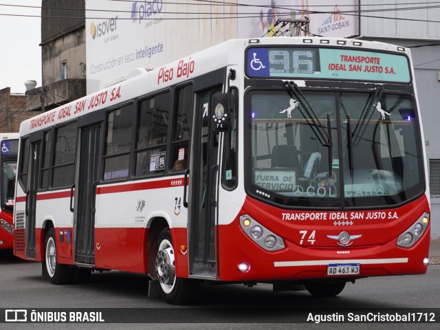 Transporte Ideal San Justo 74 na cidade de Quilmes, Quilmes, Buenos Aires, Argentina, por Agustin SanCristobal1712. Número da foto: #13294717.
