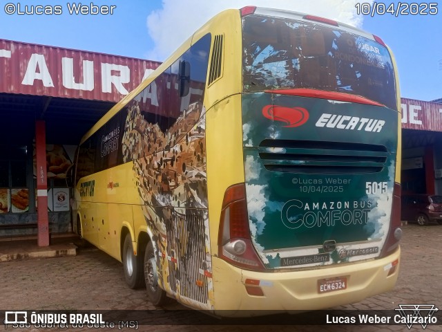 Eucatur - Empresa União Cascavel de Transportes e Turismo 5015 na cidade de São Gabriel do Oeste, Mato Grosso do Sul, Brasil, por Lucas Weber Calizario. Número da foto: #13296174.