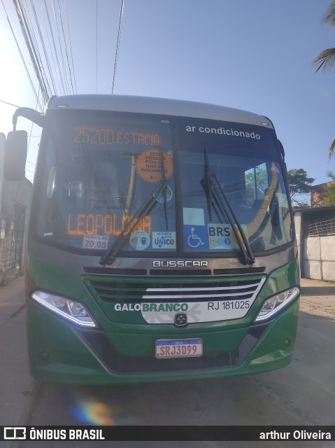 Viação Galo Branco RJ 181.025 na cidade de São Gonçalo, Rio de Janeiro, Brasil, por arthur Oliveira. Número da foto: #13270238.