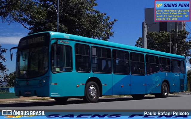 Viação Saens Peña São José dos Campos 1105 na cidade de São José dos Campos, São Paulo, Brasil, por Paulo Rafael Peixoto. Número da foto: #13268849.