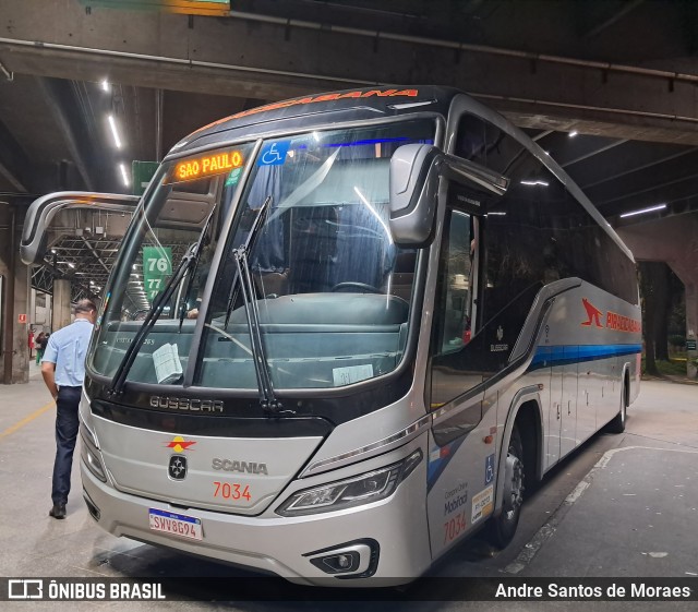 Viação Piracicabana 7034 na cidade de São Paulo, São Paulo, Brasil, por Andre Santos de Moraes. Número da foto: #13269335.