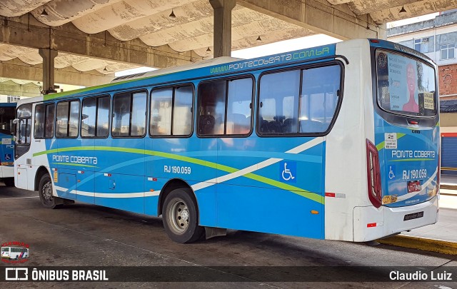 Viação Ponte Coberta RJ 190.059 na cidade de Nilópolis, Rio de Janeiro, Brasil, por Claudio Luiz. Número da foto: #13271253.