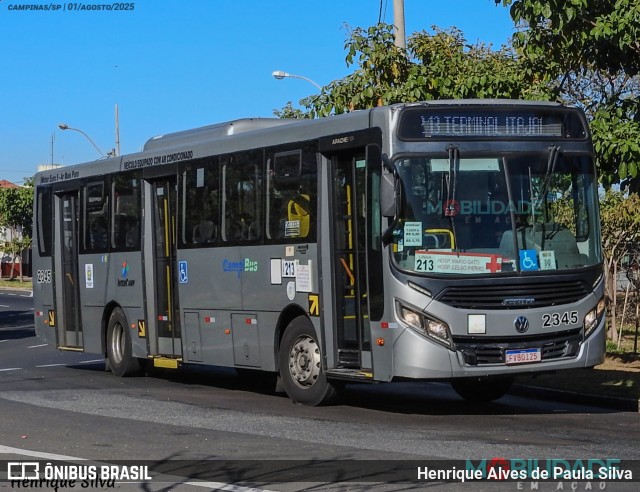 Expresso CampiBus 2345 na cidade de Campinas, São Paulo, Brasil, por Henrique Alves de Paula Silva. Número da foto: #13269477.