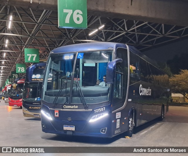 Viação Cometa 721507 na cidade de São Paulo, São Paulo, Brasil, por Andre Santos de Moraes. Número da foto: #13269328.