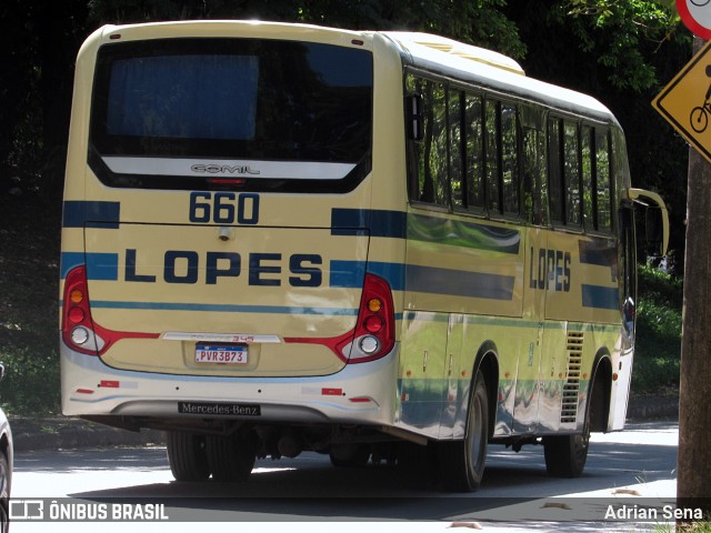Viação Lopes 660 na cidade de João Monlevade, Minas Gerais, Brasil, por Adrian Sena. Número da foto: #13269598.