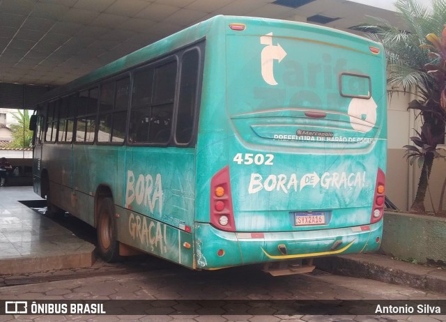 Viação União 4502 na cidade de Barão de Cocais, Minas Gerais, Brasil, por Antonio Silva. Número da foto: #13268998.