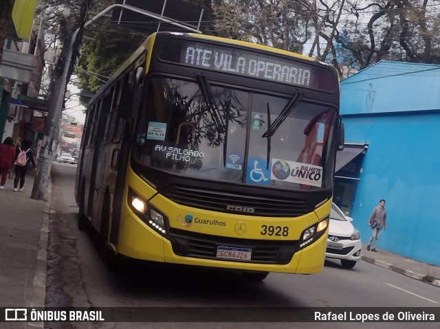 Viação Campo dos Ouros 3928 na cidade de Guarulhos, São Paulo, Brasil, por Rafael Lopes de Oliveira. Número da foto: #13269431.