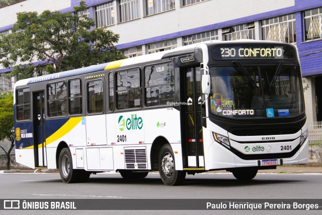 Viação Elite 2401 na cidade de Volta Redonda, Rio de Janeiro, Brasil, por Paulo Henrique Pereira Borges. Número da foto: #13270856.