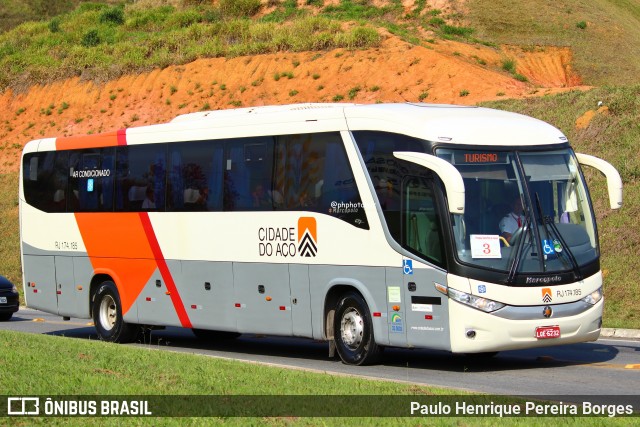 Viação Cidade do Aço RJ 174.185 na cidade de Aparecida, São Paulo, Brasil, por Paulo Henrique Pereira Borges. Número da foto: #13270816.
