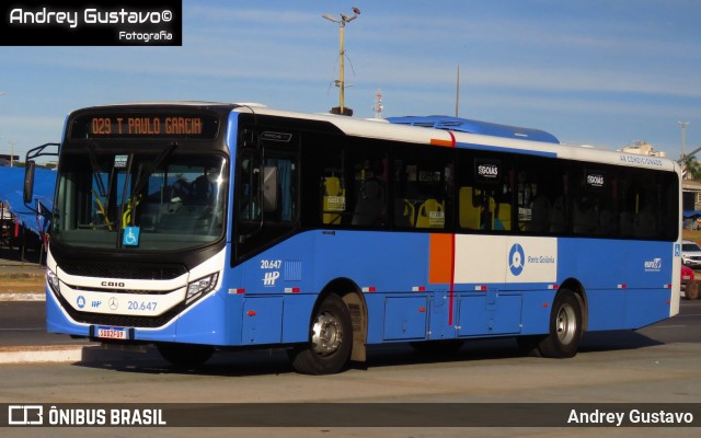 HP Transportes Coletivos 20.647 na cidade de Goiânia, Goiás, Brasil, por Andrey Gustavo. Número da foto: #13270465.