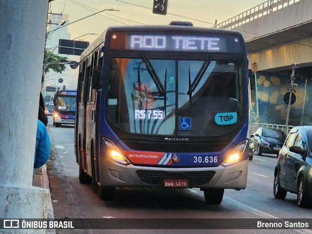 Empresa de Ônibus Vila Galvão 30.636 na cidade de São Paulo, São Paulo, Brasil, por Brenno Santos. Número da foto: #13269780.