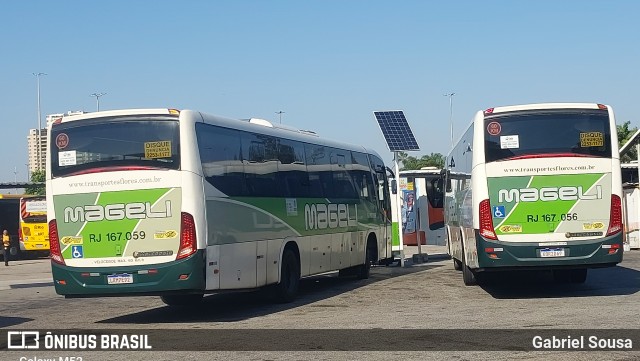Transportes Mageli RJ 167.059 na cidade de Rio de Janeiro, Rio de Janeiro, Brasil, por Gabriel Sousa. Número da foto: #13270230.