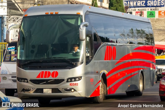 ADO - Autobuses de Oriente 10593 na cidade de Puebla, Puebla, México, por Ángel García Hernández. Número da foto: #13268773.