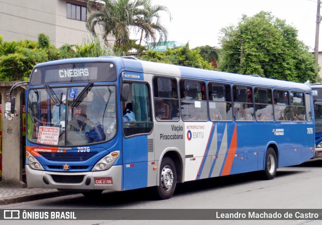 Viação Piracicabana 7076 na cidade de Praia Grande, São Paulo, Brasil, por Leandro Machado de Castro. Número da foto: #13269404.