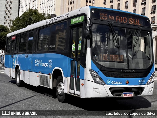 Viação Nossa Senhora das Graças A71539 na cidade de Rio de Janeiro, Rio de Janeiro, Brasil, por Luiz Eduardo Lopes da Silva. Número da foto: #13270814.