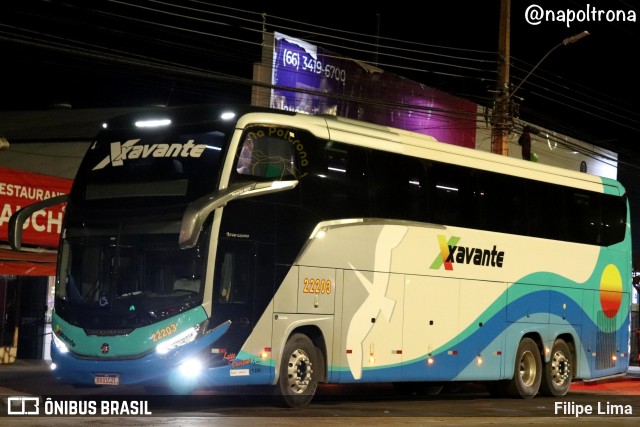 Viação Xavante 22203 na cidade de Campo Verde, Mato Grosso, Brasil, por Filipe Lima. Número da foto: #13270896.