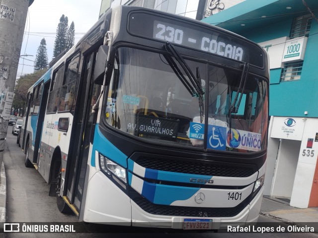 VUG - Viação Urbana Guarulhos 1401 na cidade de Guarulhos, São Paulo, Brasil, por Rafael Lopes de Oliveira. Número da foto: #13269415.