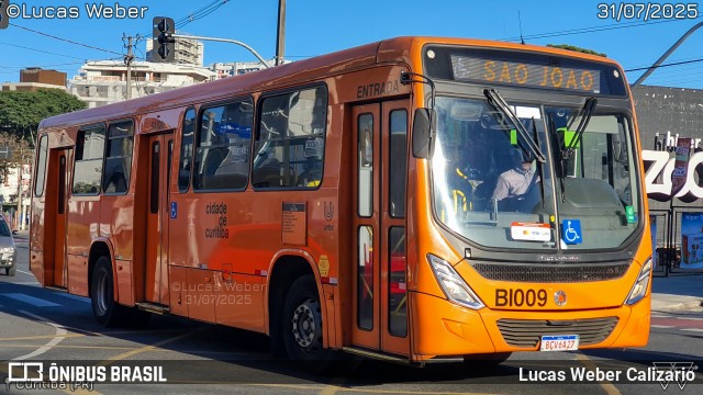 Transporte Coletivo Glória BI009 na cidade de Curitiba, Paraná, Brasil, por Lucas Weber Calizario. Número da foto: #13269369.