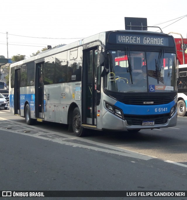 Transwolff Transportes e Turismo 6 6141 na cidade de São Paulo, São Paulo, Brasil, por LUIS FELIPE CANDIDO NERI. Número da foto: #13272026.