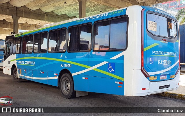 Viação Ponte Coberta RJ 190.051 na cidade de Nilópolis, Rio de Janeiro, Brasil, por Claudio Luiz. Número da foto: #13272632.