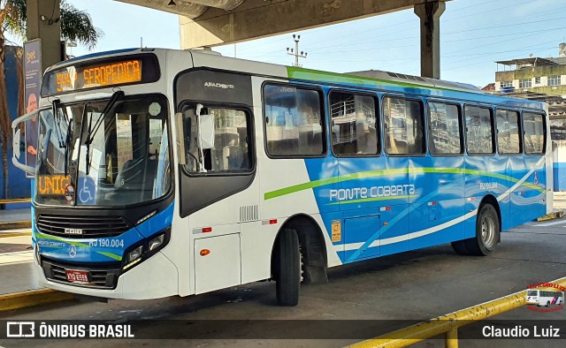 Viação Ponte Coberta RJ 190.004 na cidade de Nilópolis, Rio de Janeiro, Brasil, por Claudio Luiz. Número da foto: #13272597.