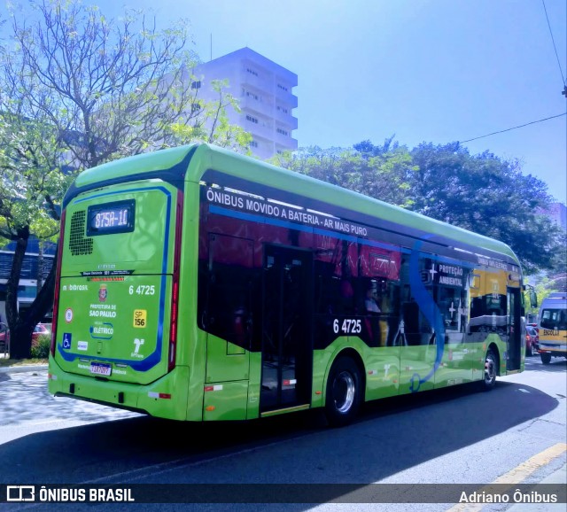Viação Paratodos > São Jorge > Metropolitana São Paulo > Mobibrasil 6 4725 na cidade de São Paulo, São Paulo, Brasil, por Adriano Ônibus . Número da foto: #13271525.