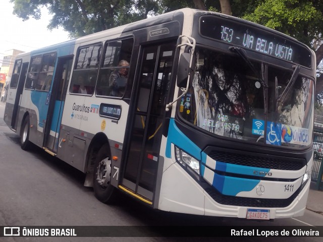 VUG - Viação Urbana Guarulhos 1411 na cidade de Guarulhos, São Paulo, Brasil, por Rafael Lopes de Oliveira. Número da foto: #13271688.
