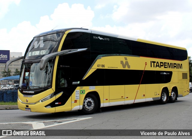 Viação Nova Itapemirim 41186 na cidade de São Paulo, São Paulo, Brasil, por Vicente de Paulo Alves. Número da foto: #13271641.