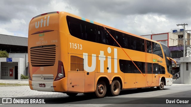 UTIL - União Transporte Interestadual de Luxo 11513 na cidade de Santos, São Paulo, Brasil, por Davi Cesar. Número da foto: #13273774.