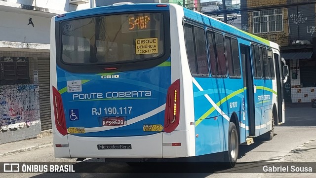 Viação Ponte Coberta RJ 190.117 na cidade de Nilópolis, Rio de Janeiro, Brasil, por Gabriel Sousa. Número da foto: #13272791.