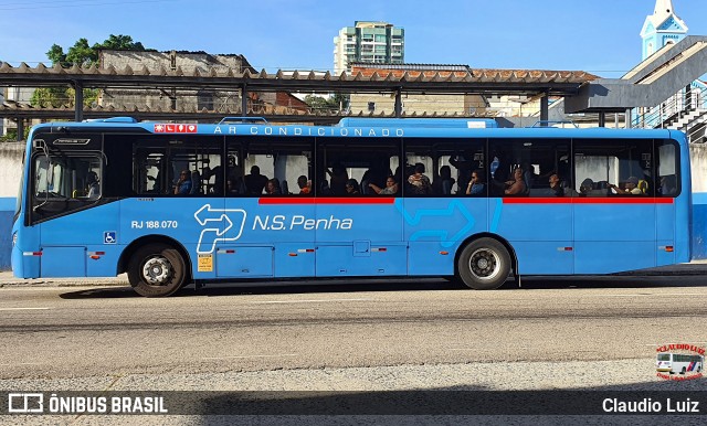 Viação Nossa Senhora da Penha RJ 188.070 na cidade de Nilópolis, Rio de Janeiro, Brasil, por Claudio Luiz. Número da foto: #13272651.